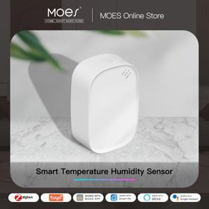 MOES 투야 지그비 스마트 온도 습도 센서, 실내 습도계, 앱 모니터링, 알렉사 구글 홈 배터리로 작동