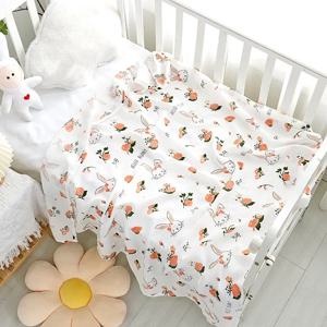 신생아 Swaddling Wrap 부드러운 얇은 침구 목욕 타올 2 레이어 거즈 유모차 담요에 대한 대나무 면화 아기 담요