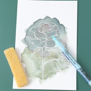 마크 펜 유형 수채화 마스킹 액체 0.7mm 빈 접착제 고무 지우개 손으로 그린 ​​수채화 구 아슈 그림 미술 용품