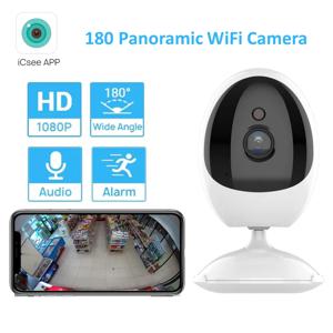 ICSEE Fisheye 카메라 180도 광각 1.44mm Len Night Vision 1080P 홈 보안 VR Wifi 스마트 AI 파노라마 카메라
