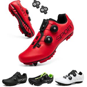 2025 사이클링 운동화 Mtb with Cleats 남성용 탄소 스포츠 속도 자전거 신발 여성용 마운틴 레이싱 플랫 SPD 도로 사이클링 신발