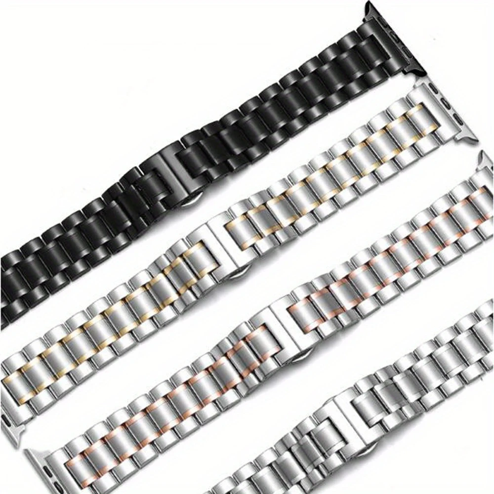 애플 워치 밴드 시리즈 9, 8, 7, 6, 5, 4, SE, 스테인레스 스틸 팔찌, 아이워치 시리즈 울트라 49mm, 45mm, 44mm, 41, 40mm