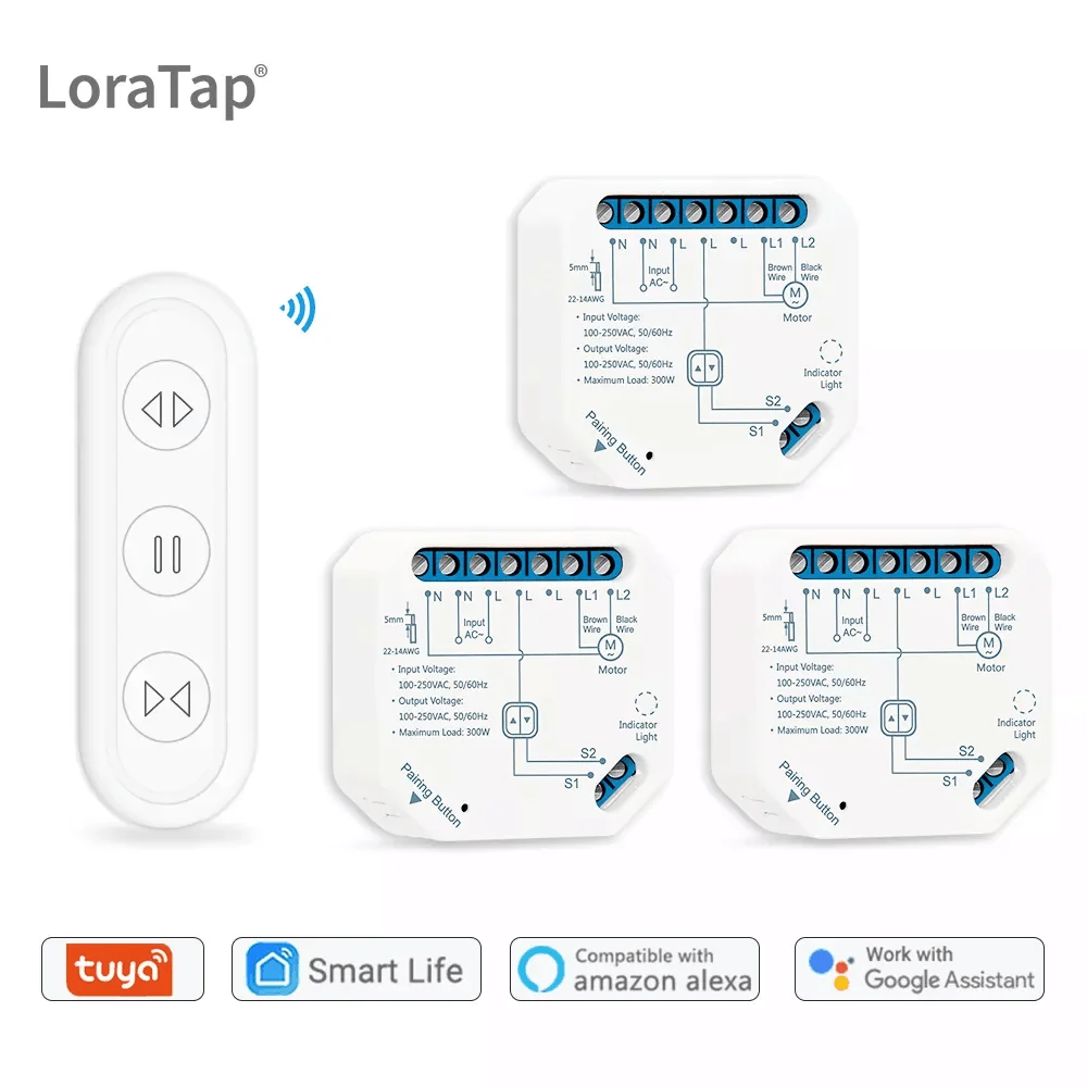 Tuya 스마트 라이프 커튼 스위치 모듈 원격 제어 블라인드 롤러 셔터 RF + WIFI App 타이머 Google 홈 Aelxa Echo 스마트 홈