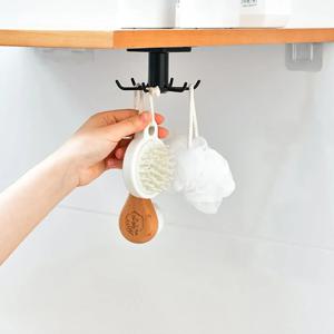 1/2pcs-주방 후크 펀칭없이 회전 스토리지 랙 벽걸이 형 주방 용품 용품 신 다기능 선반