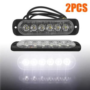 2Pcs 12V-24V 안개 작업 Od 오프로드 자동차 외부 조명 흰색 6 SMD LED 표시 등 테일 후면 램프