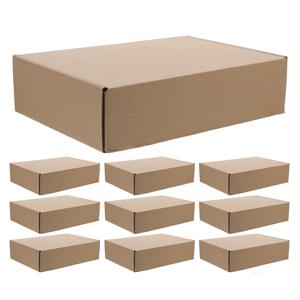 10pcs 골판지 상자 메일러 골판지 갈색 종이 상자 배송 포장 메일 링 DIY 공예 의류 운송
