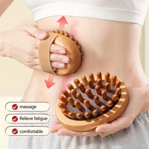 1pc 나무 자오선 마사지 브러시 소프트 수동 전신 Gua Sha 마사지 머리 복부 다리 바디 릴랙스 가정용 피로 방지