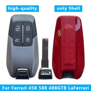 NH 키 2014-2020 페라리 458 588 488GTB LaFerrari 4 버튼 원격 Fob 자동차 키 쉘 케이스 커버 CS 094004   칼날 포함