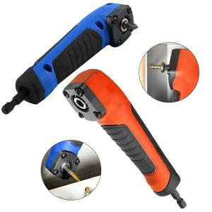 새로운 1PC 다기능 전기 코너 스크루 드라이버, 높은 토크 90 °   직각 드라이버, 수동 도구, 파란색 및 주황색