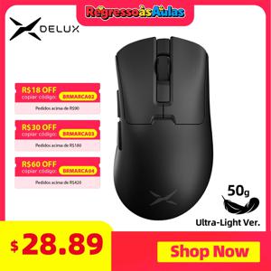 Delux M900PRO 초경량 버전 무선 게임용 마우스 인체 공학적 1K/8K 폴링 속도 50g PAW3395 오른쪽 큰 손 PC 게이머 용