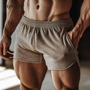 섹시한 스트레치 슬림 피트 반바지 남성 캐주얼 솔리드 컬러 탄성 허리 파자마 남성 반바지 봄 여름 레저 통기성 반바지