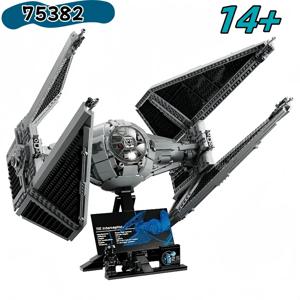 1931pcs 75382 빌딩 블록 우주선 전투기 모델 키트, 인터셉터 전투 스타 파이터 DIY 조립 벽돌 장난감 어린이를위한 선물
