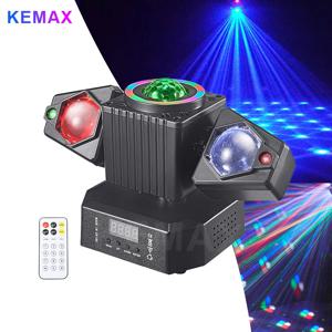 2암 디스코 파티 조명 50W 미니 빔 DJ 모바일 리모컨 LED 무빙 헤드 라이트 DMX512 매직볼 회전 클럽 무대 효과 조명