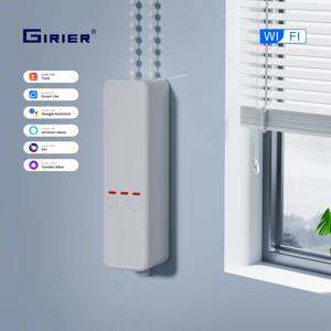 GIRIER 스마트 커튼 모터 WiFi 전동 롤러 쉐이드 모터(블라인드용)는 Alexa Google 홈 어시스턴트와 함께 작동하며 Tuya APP를 지원합니다.