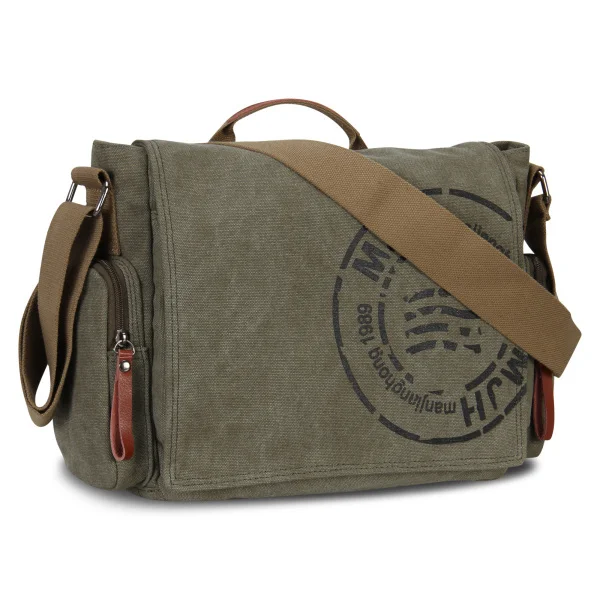 남자 메신저 가방 캔버스 어깨 손 가방 패션 남자 비즈니스 빈티지 Crossbody 가방 인쇄 여행 핸드백 고품질