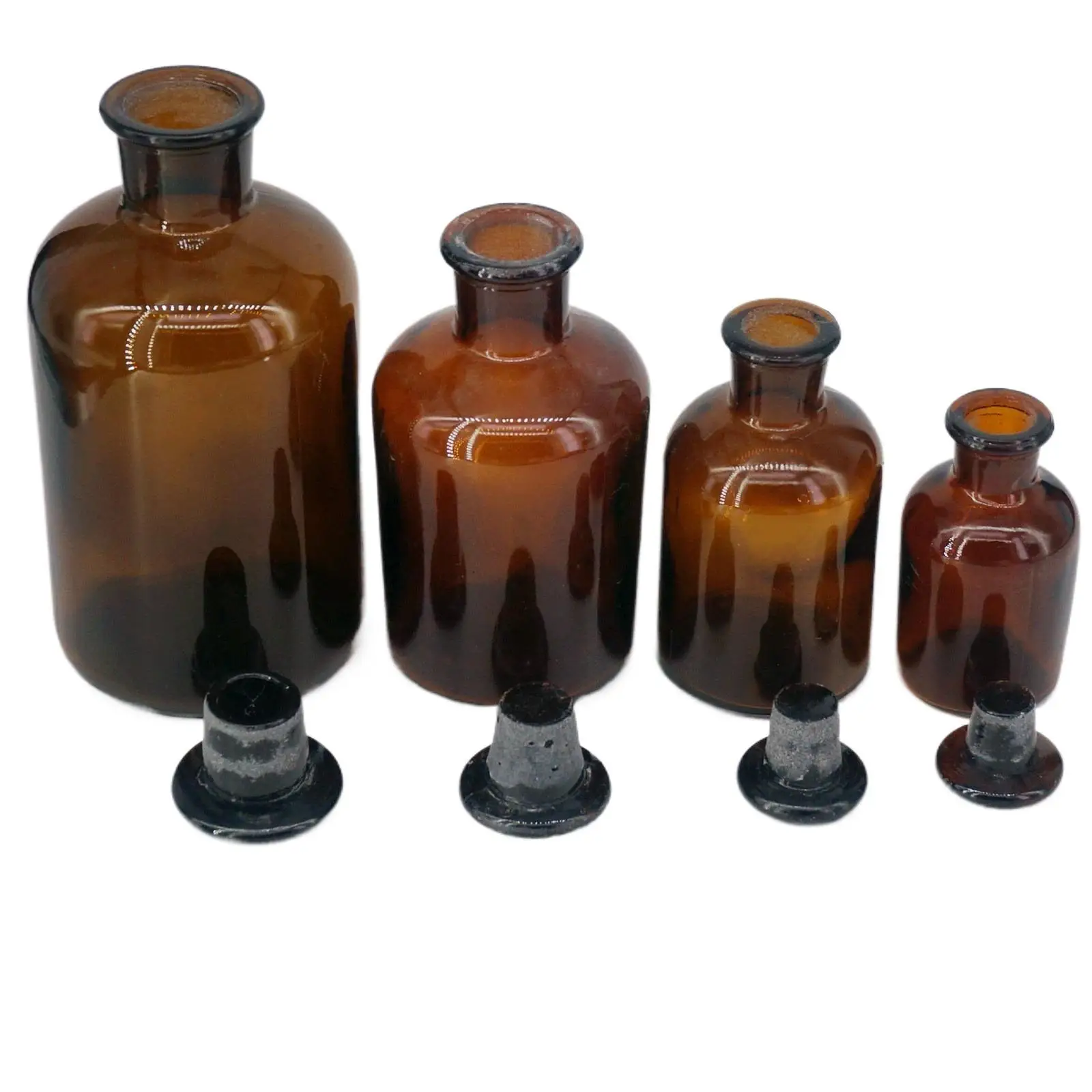 Stooper 실험실 화학 유리 교육용 갈색 유리 좁은 입구 병, 30 ml, 60ml, 125ml, 250ml, 500ml, 1000ml, 2500ml
