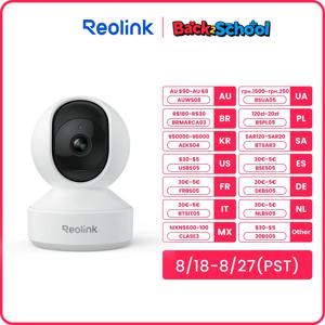 Reolink E1 시리즈 2K+ 5MP WiFi 카메라 팬&틸트 양방향 오디오 베이비 모니터 실내 캠 AI 감지 홈 비디오 감시 카메라
