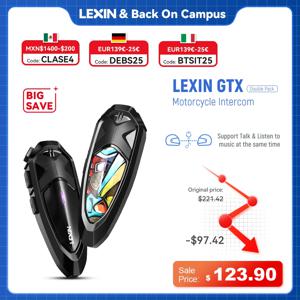 Lexin GTX 인터콤 블루투스 오토바이 헬멧 헤드셋 지원 인터콤 및 한 번에 음악 듣기10 라이더 2000m