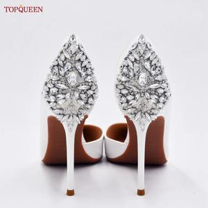 TOPQUEEN 반짝 이는 라인 석 DIY 선물 수동 장식 파티 신부 하이힐 신발 의류 모자 가방 패치 액세서리 SP04