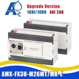 업그레이드 Amsamotion FX3U-M26MR-E M26MT-E 교체 Mitsubishi MELSEC PLC 4AI/2AO MODBUS 아날로그 트랜지스터 릴레이 EM3 모듈