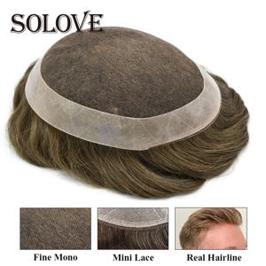 Toupee 가발 남성용 인간의 머리카락 모노 Npu 기본 헤어 보철물 남자 자연 남성용 모세관 보철물 남성용 내구성 헤어 시스템
