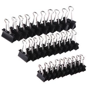 10Pcs 검은 금속 바인더 클립 19mm/25mm/32mm 메모 편지 종이 클립 Office 편지지 용품 바인딩 보안