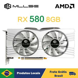 MLLSE 그래픽 카드 AMD Placa De Video RX 580 8GB 게임용 GDDR5 256Bit PCI-E 3.0 ×16 Radeon GPU 컴퓨터 게임 브라질