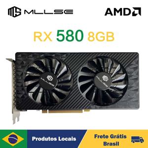 MLLSE AMD RX 580 8GB 2048SP Placa De 비디오 게임 그래픽 카드 GDDR5 256Bit PCI Express 3.0 ×16 Radeon GPU rx580 8g