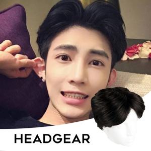 남성용 패션 블랙 가발, 짧은 센터 분할 앞머리, 고온 와이어 비즈니스 데일리 가발, 코스프레 코스튬 파티