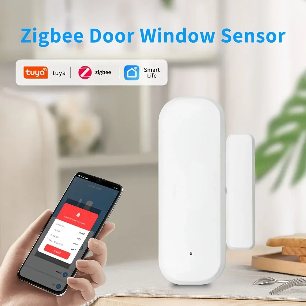 스마트 홈 무선 창 감지기 용 Tuya Zigbee 도어 센서 원격 제어 스마트 라이프 APP Alexa 홈 보안 경보 시스템