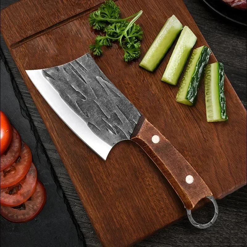 Cleaver Knife 슬라이스 생선 고기 야채 Boning 정육점 칼 스테인레스 스틸 나무 손잡이 주방 칼 요리사 요리 칼