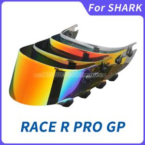 Shark Race-R Pro GP 오토바이 헬멧 바이저 고글 도금 실버 레드 교체 렌즈 용 Race R Pro GP 헬멧 바이저