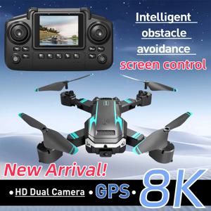 최신 G6 드론 전문가용 8K 4K HD 카메라 광학 흐름 5G 대형 제어 화면 장애물 회피 쿼드콥터 앞치마 어린이 선물