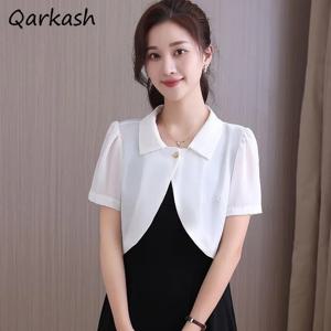 여성용 반팔 크롭 블레이저, 메쉬 단추 슬림, 심플한 단색, 빈티지, 통기성, 햇빛 차단, 빠른 건조, 새로운 중국 스타일 패션
