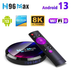 안드로이드 TV 박스 H96MAX RK3528 안드로이드 박스 지원 2.4G/5.8G WiFi6 BT5.0 4K 비디오 셋톱 TV 박스 디코드 및 재생 8K 24Fps