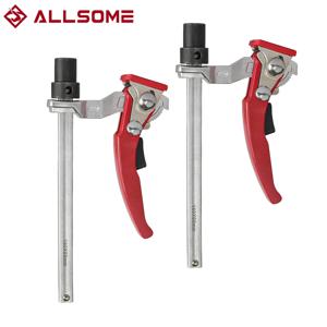Allsome 2pc 19/20MM 목공 홀드 다운 클램프 구멍 도구 Ratc 래칫 테이블 클램프 기계 액세서리 데스크탑 퀵 프레스