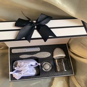 Dollbling Glam 럭셔리 병 세트 맞춤형 신생아 사진 선물 상자 아기 크리스마스 수제 선물