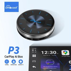 Ottocast P3 CarPlay TV Box for Netflix Spotify Android 자동 자동차 재생 액세서리-무선 Ai 어댑터 자동차 스마트 시스템