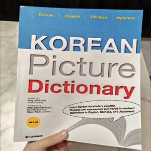 한국어 그림 사전, 흥미있는 만화책, 한국어 어휘 배우기, 영어, 중국어, 일본어, 시각적 정의