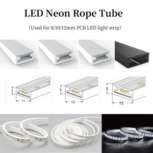 유연한 LED 스트립 라이트 실리카 젤 실리콘 호스, LED 네온 로프 튜브 5050, PCB 조명, WS2812, WS2815, 8mm, 10mm, 12mm, T0511, 0513/0515