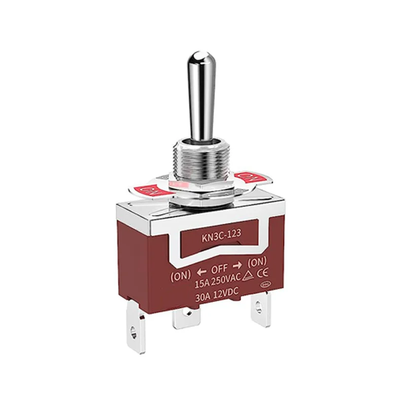 4개 해양 방수 토글 스위치 12V DC 30A 헤비 듀티 250V AC 15A SPST 2핀 ON OFF 스위치 (방수 부트 커버 포함)