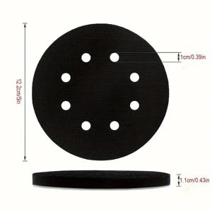 샌딩 디스크용 소프트 스폰지 쿠션 버퍼 패드, 125mm 궤도 샌딩기 패드, 5 인치 8 홀 후크 및 루프 인터페이스 패드, 2 팩