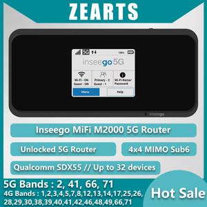 Inseego M2000 5G 라우터 2.7Gbps 5050mAh 포켓 WIFI 2.4GHz/5GHz WiFi6 핫스팟 LTE Cat22 4g 5g sim 라우터(95%ne 사용)