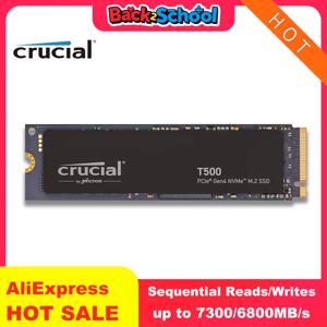 Crucial T500 1TB Gen4 NVMe M.2 내부 게이밍 SSD, 최대 7300MB/s, 노트북 및 데스크탑 호환 가능- CT1000T500SSD8(OEM 패키지)