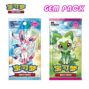 오리지널 포켓몬 게임 팩 카드 보석 팩 Vol.1 Vol.2 스칼렛과 바이올렛 트레이딩 PTCG 가방 박스 데크 이브라히모비치 피카추 카드 선물