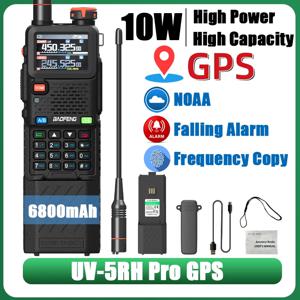 Baofeng UV-5RH PRO GPS 워키 토키 APRS 6800mAh Type-C 낙하 경보 NOAA 고용량 장거리 VHF UHF AM UV-5RM 업데이트