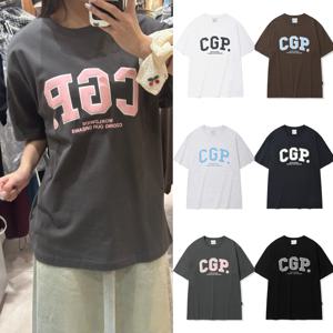한국 트렌디 브랜드 CGP 반팔 남성 및 여성 Quan Shunrong 같은 느슨한 패션 순수 코튼 타이거 티셔츠 커플 탑