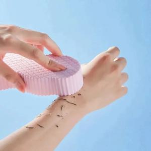 1pcs 소프트 스폰지 바디 스크러버 목욕 엑스 폴리 에이 팅 스크럽 스폰지 샤워 브러시 바디 스킨 리무버 Exfoliante