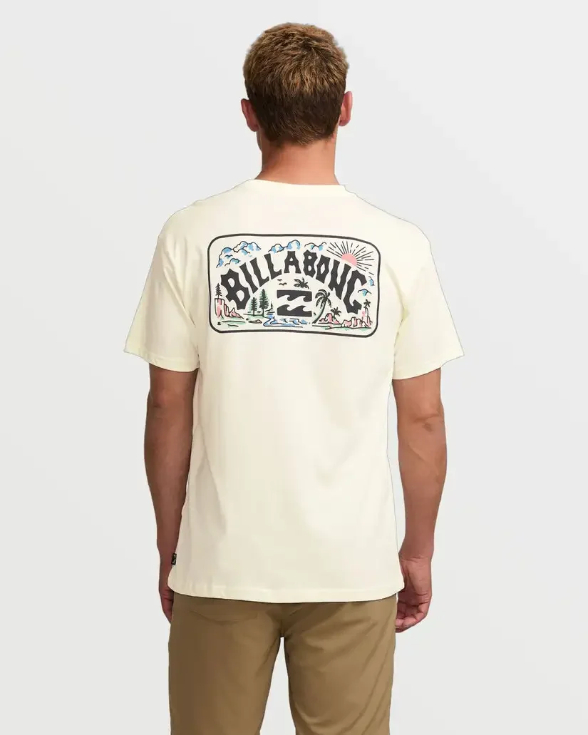 Wave New Men's Summer Billa-bong 티셔츠 100% 코튼 양면 인쇄 고품질 캐주얼 탑 티셔츠 Y2K 남자 티셔츠