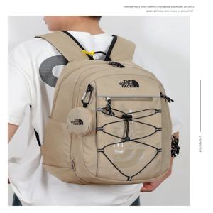 THE NORTH FACE 30L 캐주얼 스포츠 지퍼 오프닝 백팩 아웃도어 가방 나일론 그레이 남성 스타일 2511